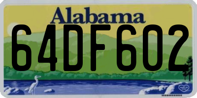 AL license plate 64DF602