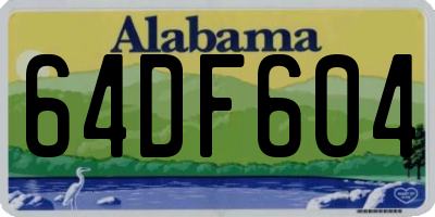 AL license plate 64DF604