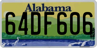 AL license plate 64DF606