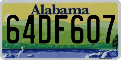AL license plate 64DF607