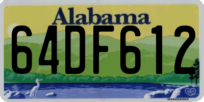 AL license plate 64DF612