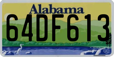 AL license plate 64DF613