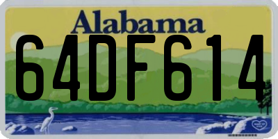AL license plate 64DF614