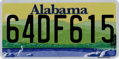 AL license plate 64DF615