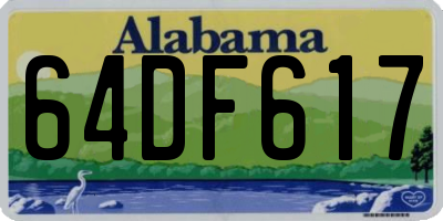 AL license plate 64DF617