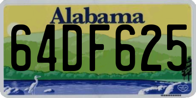 AL license plate 64DF625
