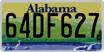 AL license plate 64DF627