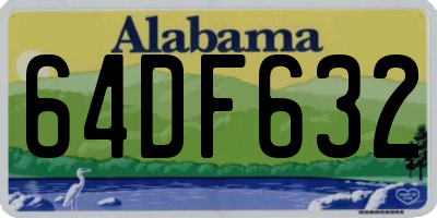 AL license plate 64DF632