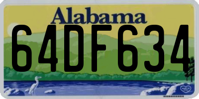 AL license plate 64DF634