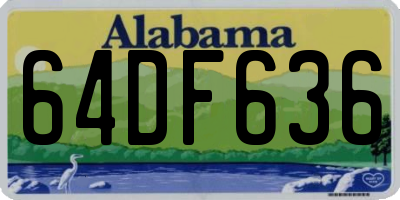 AL license plate 64DF636