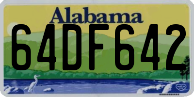 AL license plate 64DF642