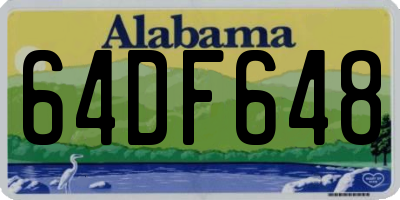 AL license plate 64DF648