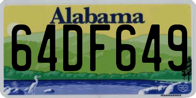 AL license plate 64DF649