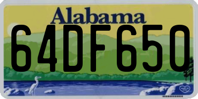 AL license plate 64DF650