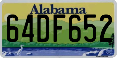 AL license plate 64DF652