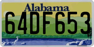 AL license plate 64DF653