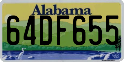 AL license plate 64DF655