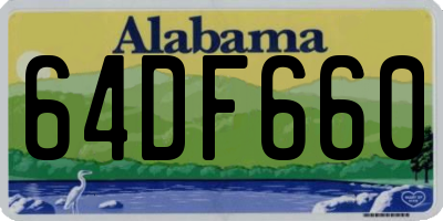 AL license plate 64DF660