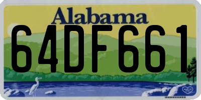 AL license plate 64DF661