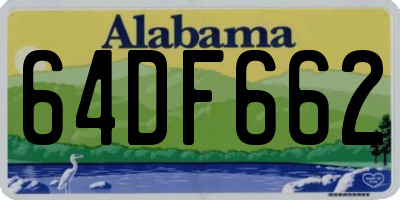 AL license plate 64DF662