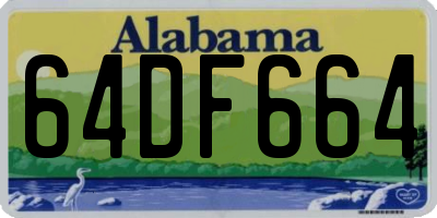 AL license plate 64DF664