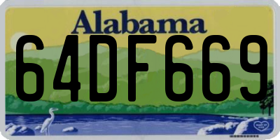 AL license plate 64DF669