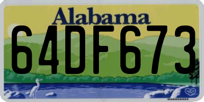 AL license plate 64DF673