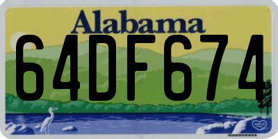 AL license plate 64DF674