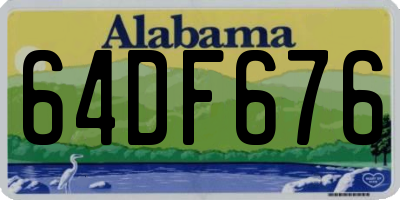 AL license plate 64DF676