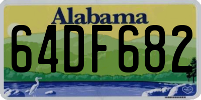 AL license plate 64DF682