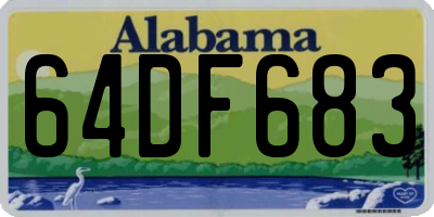 AL license plate 64DF683