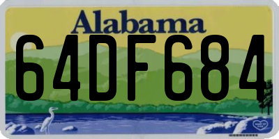 AL license plate 64DF684
