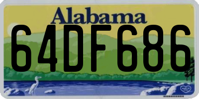 AL license plate 64DF686