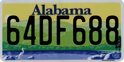 AL license plate 64DF688
