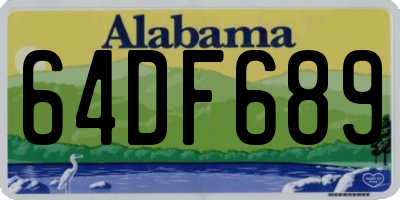 AL license plate 64DF689