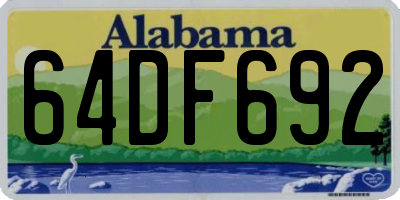 AL license plate 64DF692