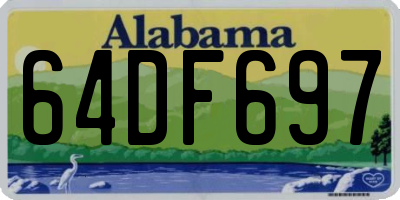 AL license plate 64DF697