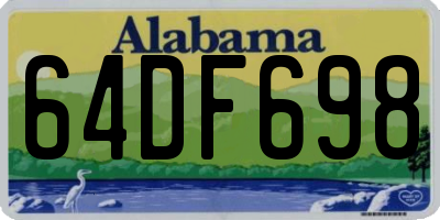 AL license plate 64DF698