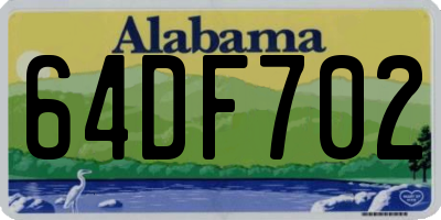 AL license plate 64DF702