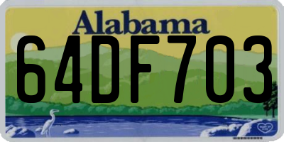 AL license plate 64DF703