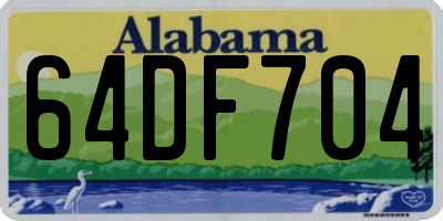 AL license plate 64DF704