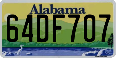 AL license plate 64DF707