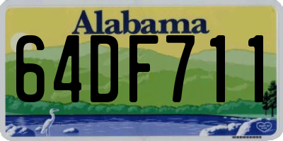AL license plate 64DF711