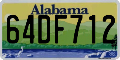 AL license plate 64DF712