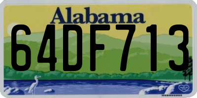 AL license plate 64DF713