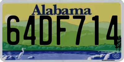 AL license plate 64DF714