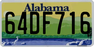 AL license plate 64DF716