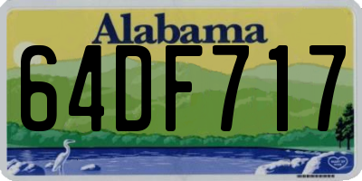AL license plate 64DF717