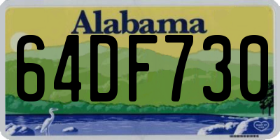 AL license plate 64DF730