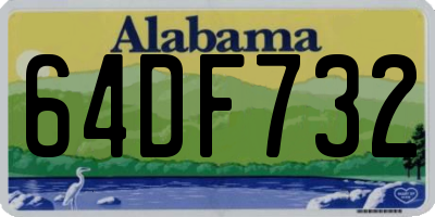 AL license plate 64DF732